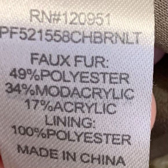 Charming Charlie Vegan Faux Fur Vest Open Front Pockets Brown Tan Beige Medium M - Picture 6 of 7